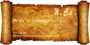 Mráz Csongor névjegykártya