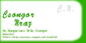 csongor mraz business card