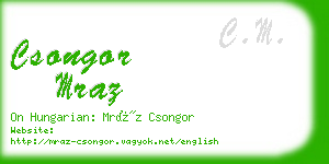 csongor mraz business card